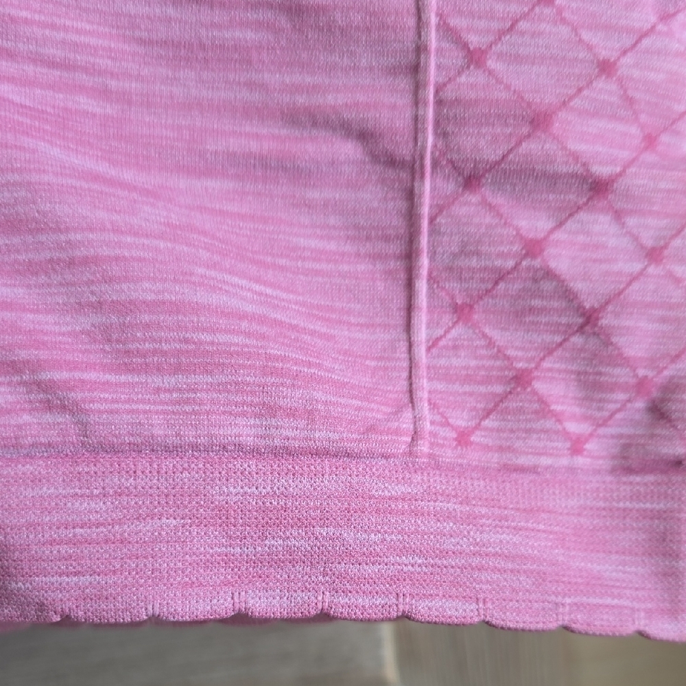 Lily of France Seamless Comfort Bralette - Pink and White - Picture 10 of 14